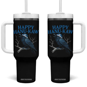 Funny Hanukkah Crow Tumbler With Handle Happy Hanukaw Jewish Holiday TS11 One Size: 40 oz Black Print Your Wear