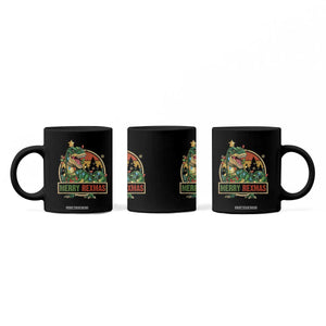 Funny Christmas Dinosaur Coffee Mug Merry Rexmas Dino Xmas Tree - Print Your Wear