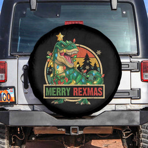 Funny Christmas Dinosaur Spare Tire Cover Merry Rexmas Dino Xmas Tree TS11 No hole Black Print Your Wear