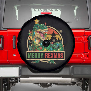 Funny Christmas Dinosaur Spare Tire Cover Merry Rexmas Dino Xmas Tree TS11 Black Print Your Wear