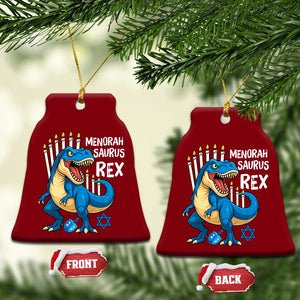 Funny Hanukkah Dinosaur Ceramic Ornament Menorasaurus Rex Jewish Holiday Chanukkah TS11 Print Your Wear