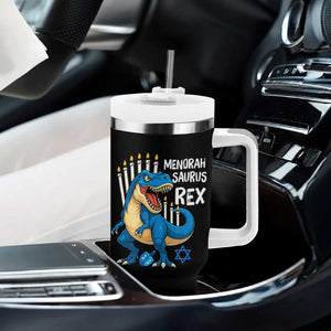 Funny Hanukkah Dinosaur Tumbler With Handle Menorasaurus Rex Jewish Holiday Chanukkah TS11 Print Your Wear