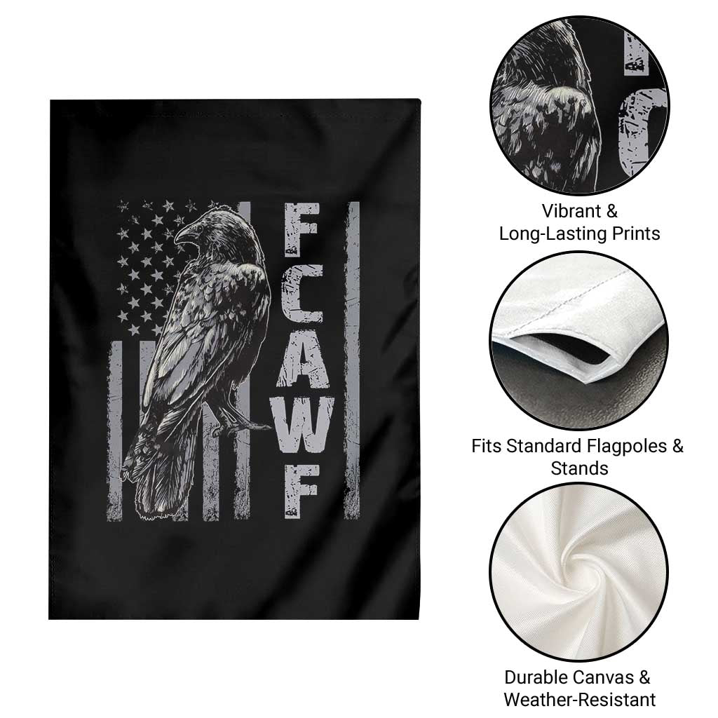 Funny F CAW F Crow Garden Flag Vintage American Flag TS11 Print Your Wear