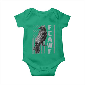 Funny F CAW F Crow Baby Onesie Vintage American Flag TS11 Irish Green Print Your Wear