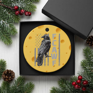 Funny F CAW F Crow Ceramic Ornament Vintage American Flag TS11 1pc Yellow Cheese Print Your Wear