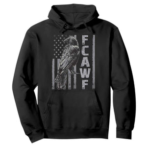 Funny F CAW F Crow Hoodie Vintage American Flag TS11 Black Print Your Wear