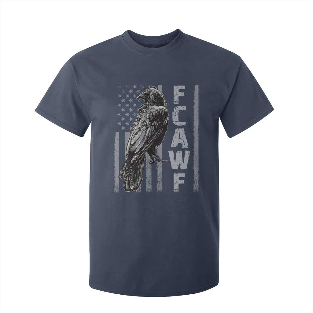 Funny F CAW F Crow T Shirt For Kid Vintage American Flag TS11 Navy Print Your Wear