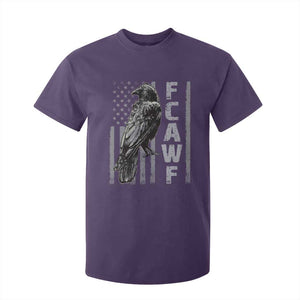 Funny F CAW F Crow T Shirt For Kid Vintage American Flag TS11 Purple Print Your Wear