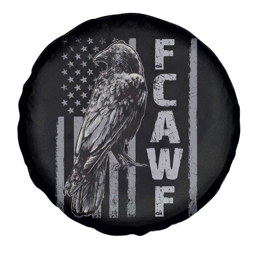 Funny F CAW F Crow Spare Tire Cover Vintage American Flag TS11 Print Your Wear