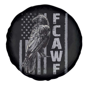 Funny F CAW F Crow Spare Tire Cover Vintage American Flag TS11 Print Your Wear