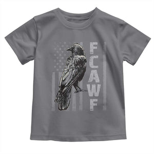 Funny F CAW F Crow Toddler T Shirt Vintage American Flag TS11 Charcoal Print Your Wear