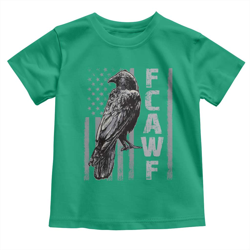 Funny F CAW F Crow Toddler T Shirt Vintage American Flag TS11 Irish Green Print Your Wear