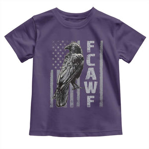 Funny F CAW F Crow Toddler T Shirt Vintage American Flag TS11 Purple Print Your Wear
