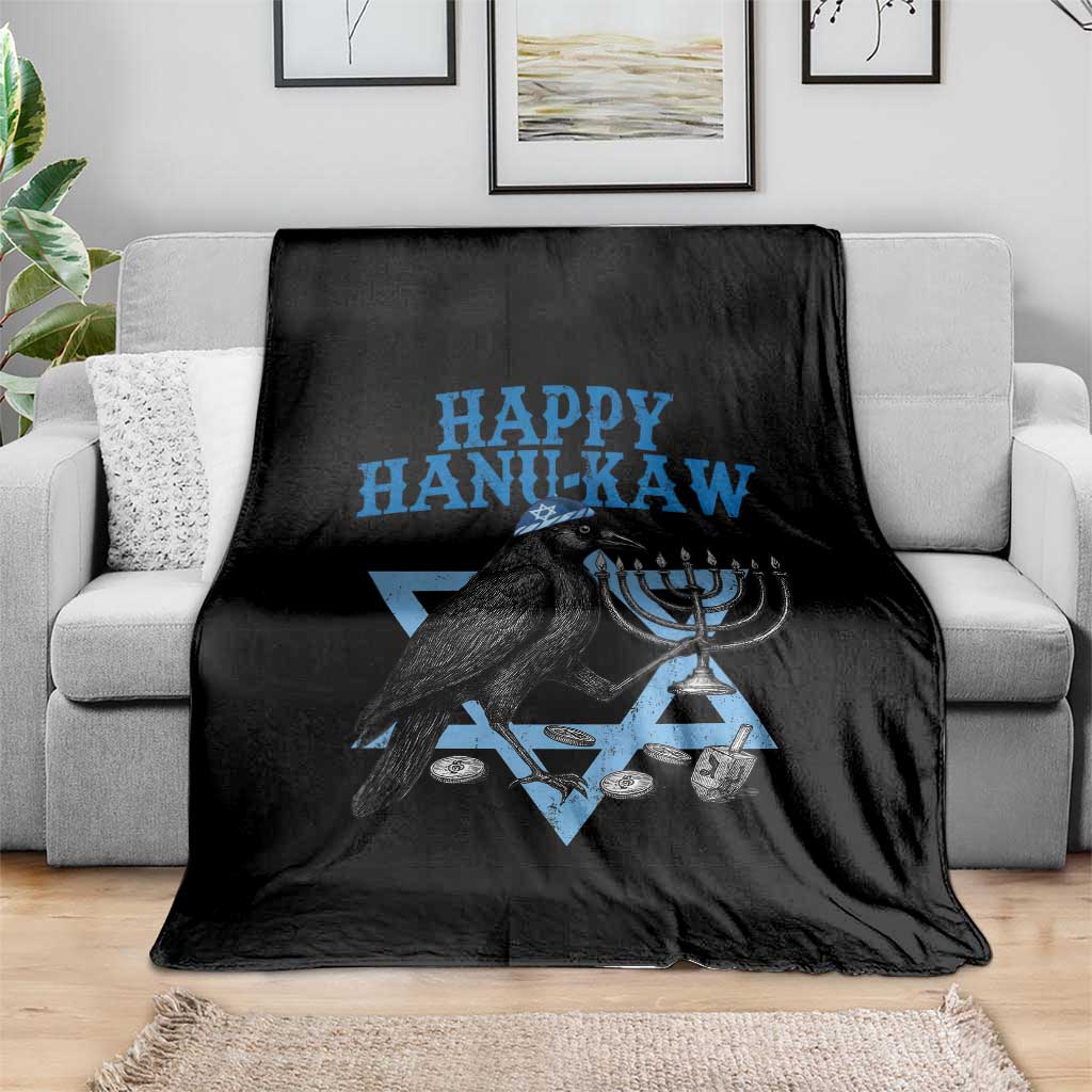 Funny Hanukkah Crow Throw Blanket Happy Hanukaw Jewish Holiday Chanukah Menorah TS11 Print Your Wear
