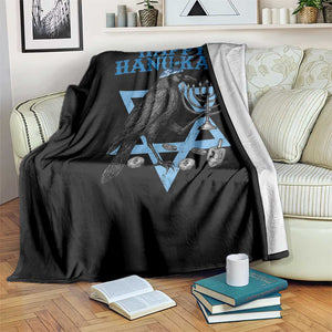 Funny Hanukkah Crow Throw Blanket Happy Hanukaw Jewish Holiday Chanukah Menorah TS11 Print Your Wear