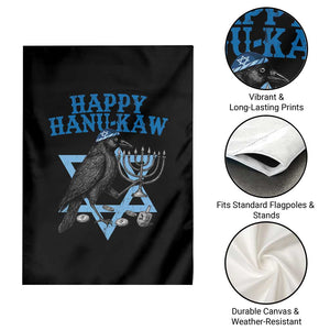 Funny Hanukkah Crow Garden Flag Happy Hanukaw Jewish Holiday Chanukah Menorah TS11 Print Your Wear