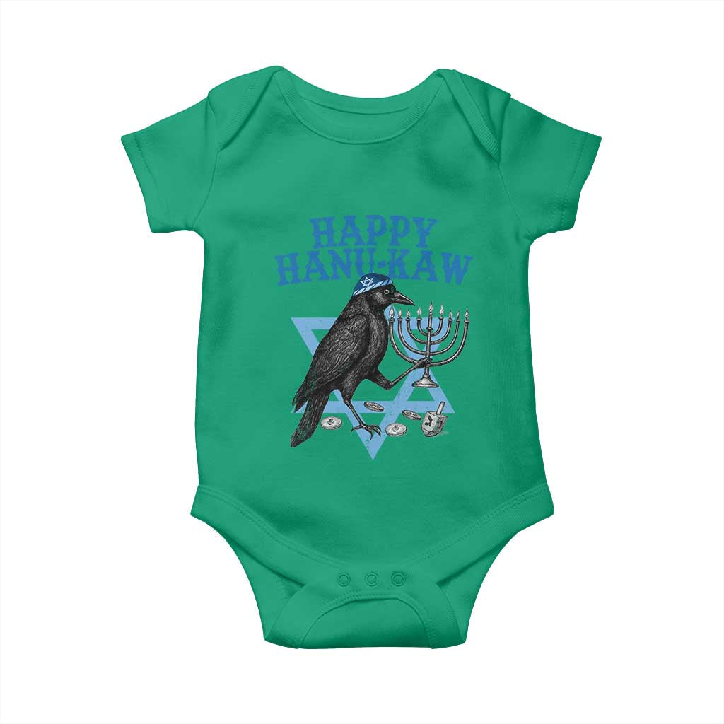 Funny Hanukkah Crow Baby Onesie Happy Hanukaw Jewish Holiday Chanukah Menorah TS11 Irish Green Print Your Wear