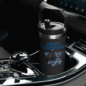 Funny Hanukkah Crow Flip Straw Tumbler Happy Hanukaw Jewish Holiday Chanukah Menorah TS11 Print Your Wear