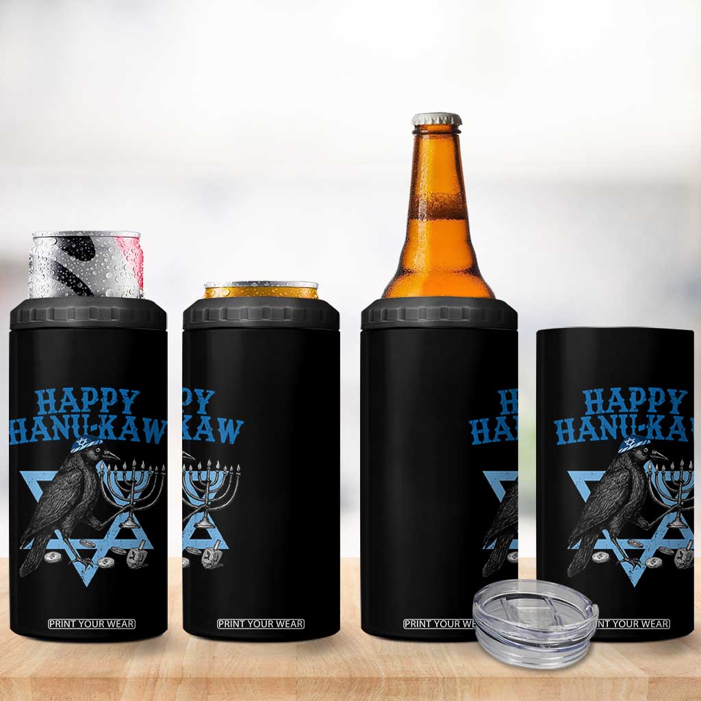 Funny Hanukkah Crow 4 in 1 Can Cooler Tumbler Happy Hanukaw Jewish Holiday Chanukah Menorah TS11 Print Your Wear