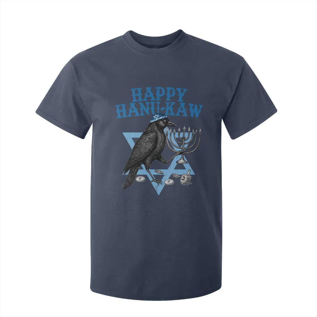 Funny Hanukkah Crow T Shirt For Kid Happy Hanukaw Jewish Holiday Chanukah Menorah TS11 Navy Print Your Wear