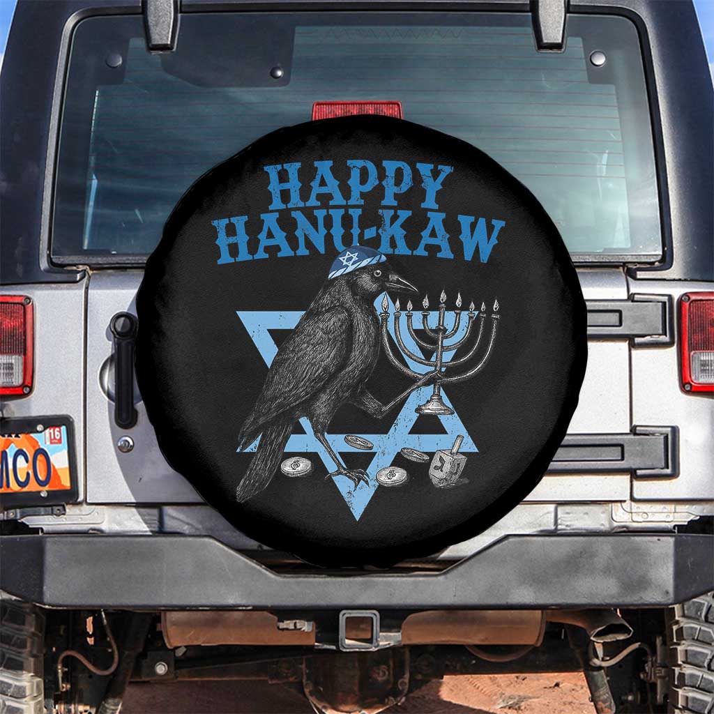 Funny Hanukkah Crow Spare Tire Cover Happy Hanukaw Jewish Holiday Chanukah Menorah TS11 No hole Black Print Your Wear