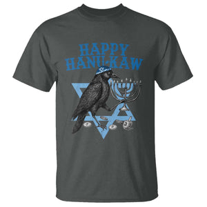 Funny Hanukkah Crow T Shirt Happy Hanukaw Jewish Holiday Chanukah Menorah TS11 Dark Heather Print Your Wear