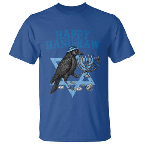 Funny Hanukkah Crow T Shirt Happy Hanukaw Jewish Holiday Chanukah Menorah TS11 Royal Blue Print Your Wear