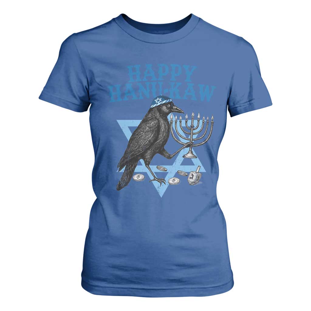 Funny Hanukkah Crow T Shirt For Women Happy Hanukaw Jewish Holiday Chanukah Menorah TS11 Royal Blue Print Your Wear