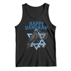 Funny Hanukkah Crow Tank Top Happy Hanukaw Jewish Holiday Chanukah Menorah TS11 Black Print Your Wear