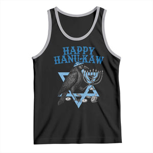 Funny Hanukkah Crow Tank Top Happy Hanukaw Jewish Holiday Chanukah Menorah TS11 Black Athletic Heather Print Your Wear