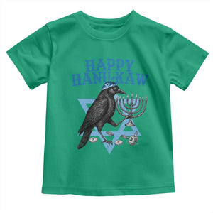 Funny Hanukkah Crow Toddler T Shirt Happy Hanukaw Jewish Holiday Chanukah Menorah TS11 Irish Green Print Your Wear