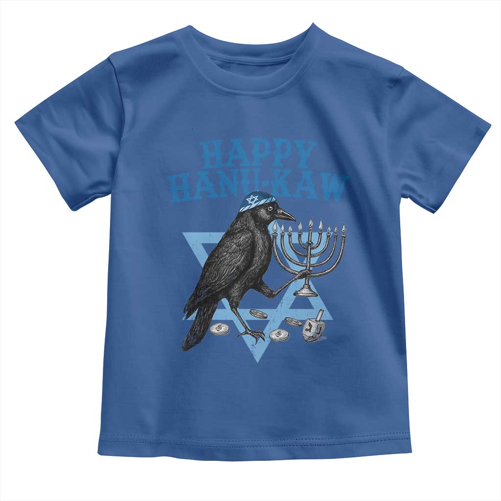 Funny Hanukkah Crow Toddler T Shirt Happy Hanukaw Jewish Holiday Chanukah Menorah TS11 Royal Blue Print Your Wear