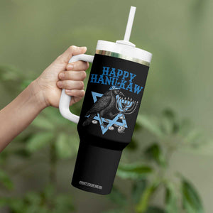 Funny Hanukkah Crow Tumbler With Handle Happy Hanukaw Jewish Holiday Chanukah Menorah TS11 Print Your Wear