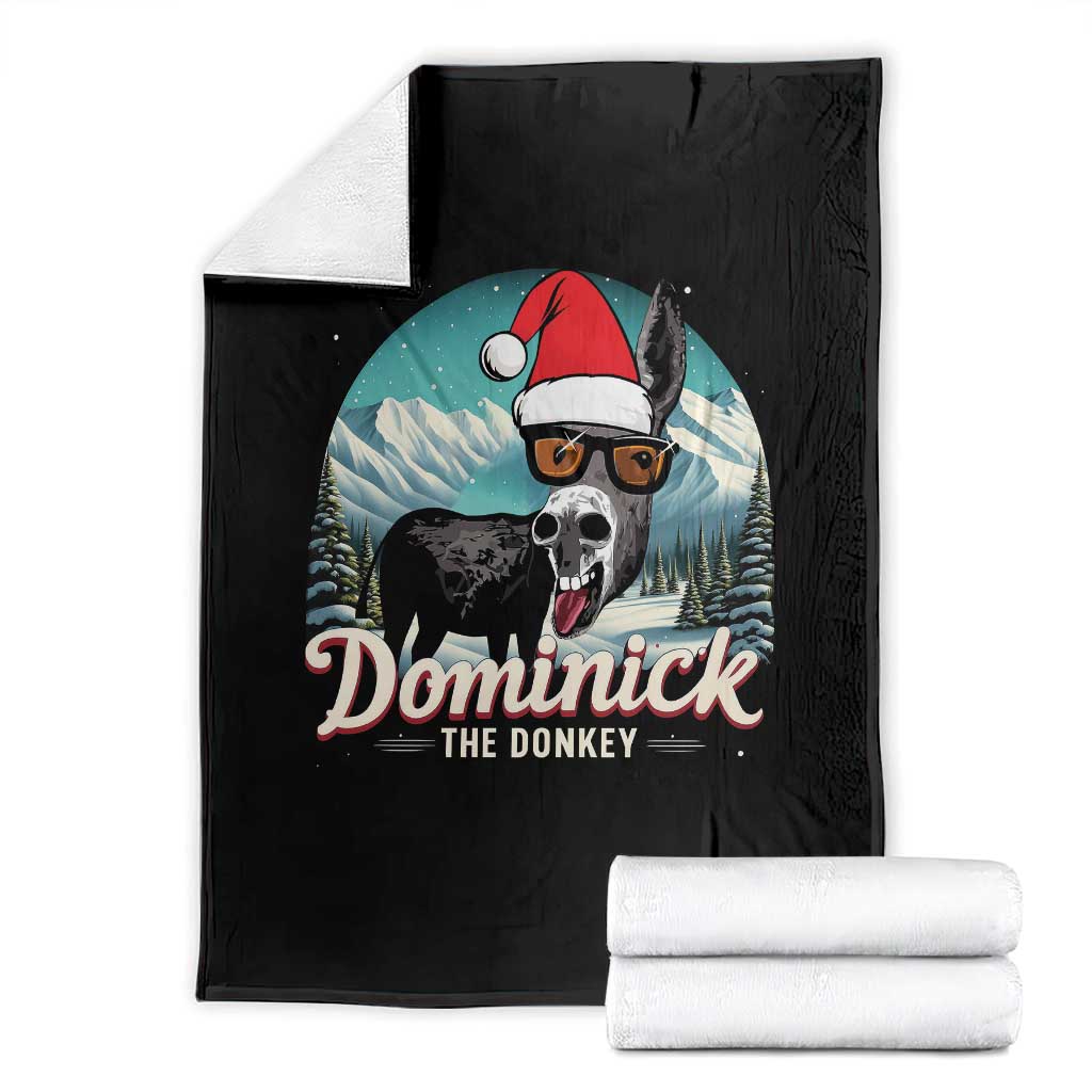 Christmas Italian Donkey Throw Blanket Funny Domick The Donkey Holiday Xmas TS11 Black Print Your Wear