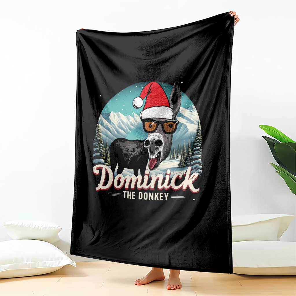 Christmas Italian Donkey Throw Blanket Funny Domick The Donkey Holiday Xmas TS11 Print Your Wear