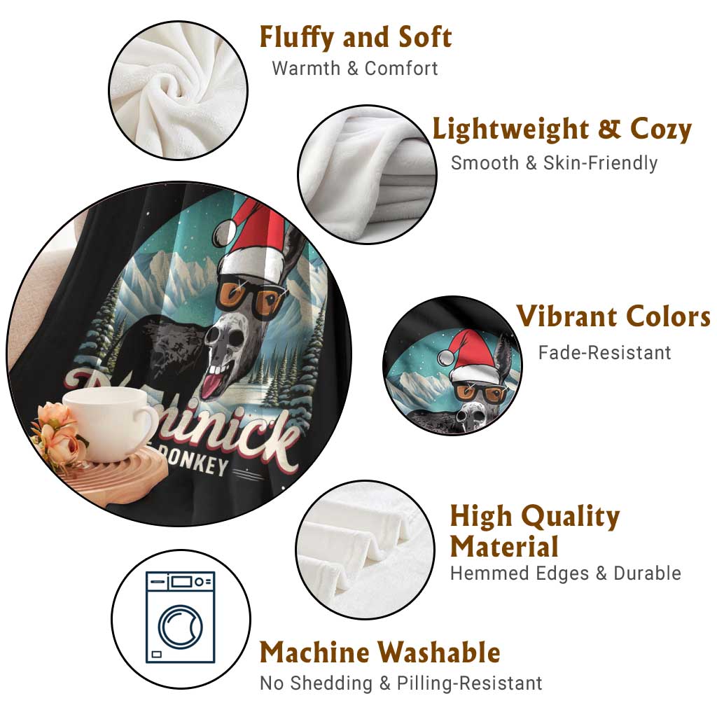 Christmas Italian Donkey Throw Blanket Funny Domick The Donkey Holiday Xmas TS11 Print Your Wear