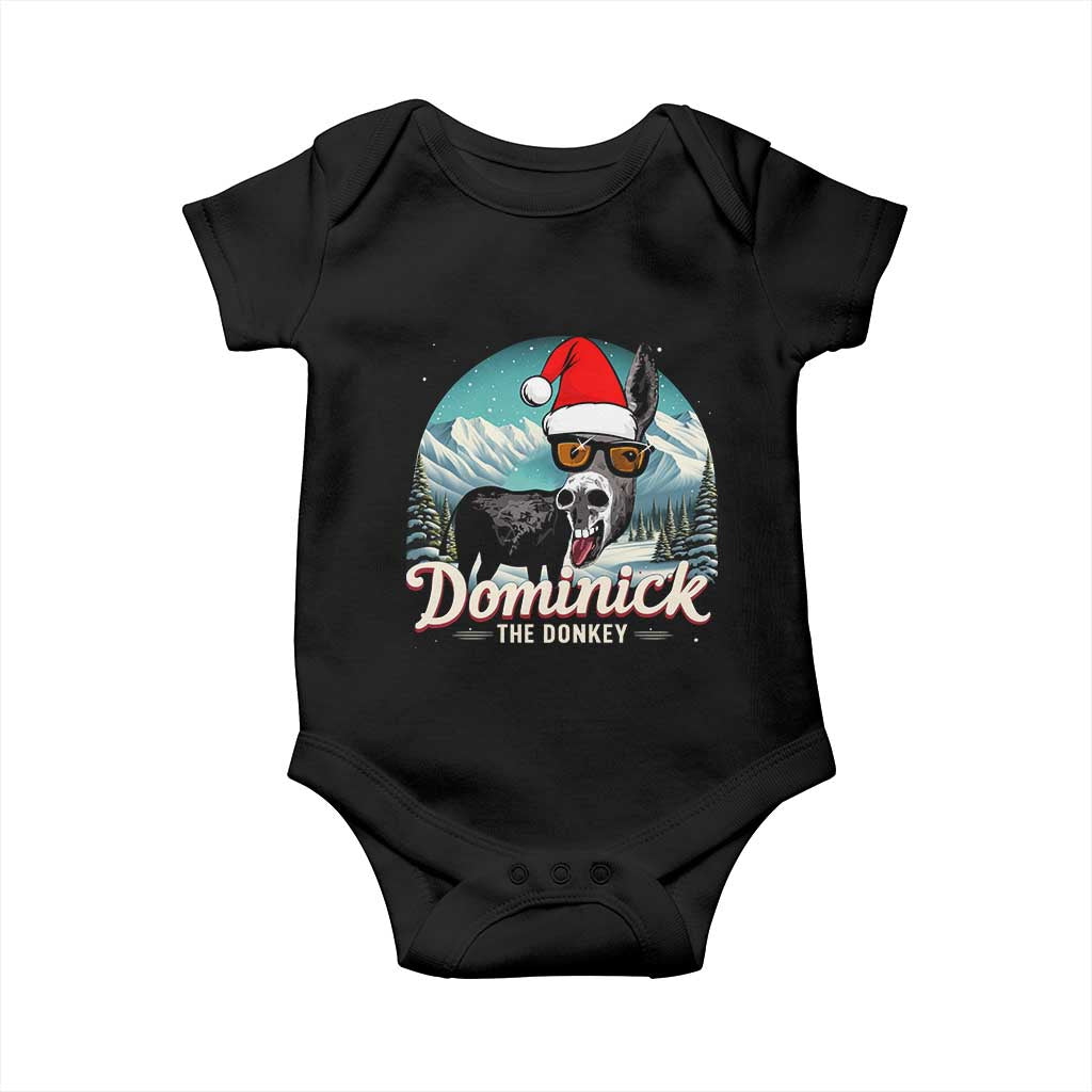 Christmas Italian Donkey Baby Onesie Funny Domick The Donkey Holiday Xmas TS11 Black Print Your Wear