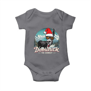Christmas Italian Donkey Baby Onesie Funny Domick The Donkey Holiday Xmas TS11 Charcoal Print Your Wear