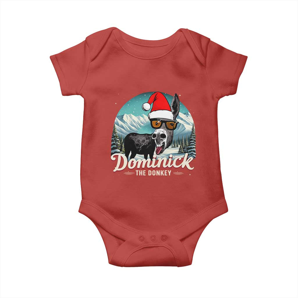 Christmas Italian Donkey Baby Onesie Funny Domick The Donkey Holiday Xmas TS11 Red Print Your Wear