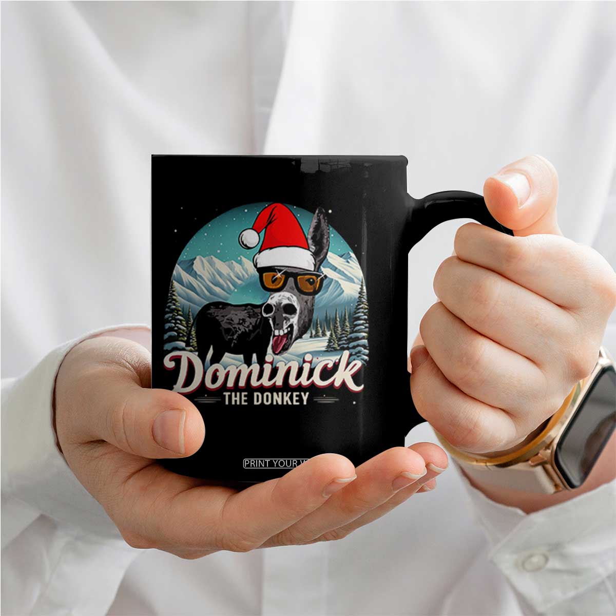 Christmas Italian Donkey Coffee Mug Funny Domick The Donkey Holiday Xmas TS11 Print Your Wear
