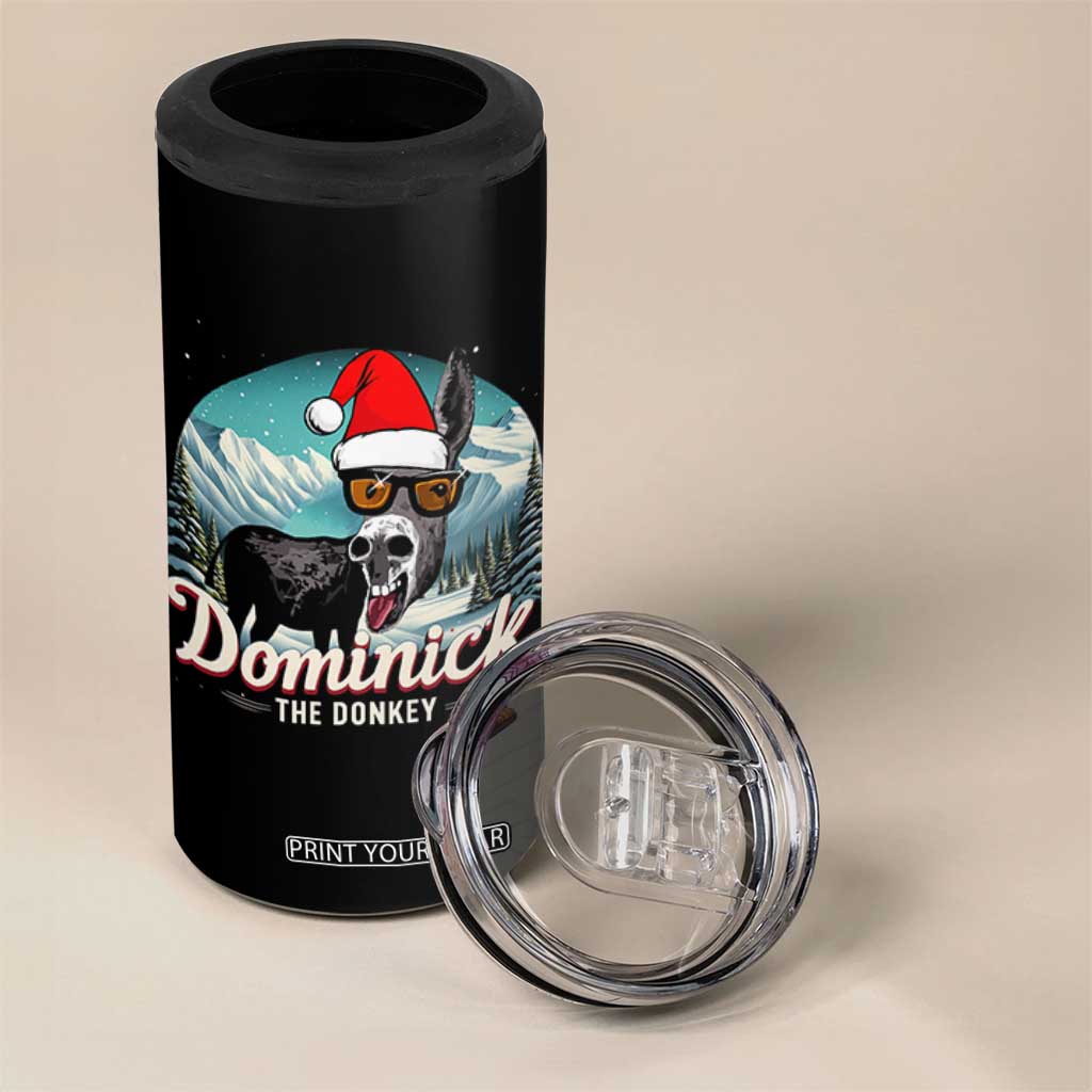Christmas Italian Donkey 4 in 1 Can Cooler Tumbler Funny Domick The Donkey Holiday Xmas TS11 Print Your Wear
