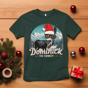 Christmas Italian Donkey T Shirt Funny Domick The Donkey Holiday Xmas TS11 Dark Forest Green Print Your Wear