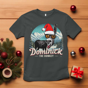 Christmas Italian Donkey T Shirt Funny Domick The Donkey Holiday Xmas TS11 Dark Heather Print Your Wear