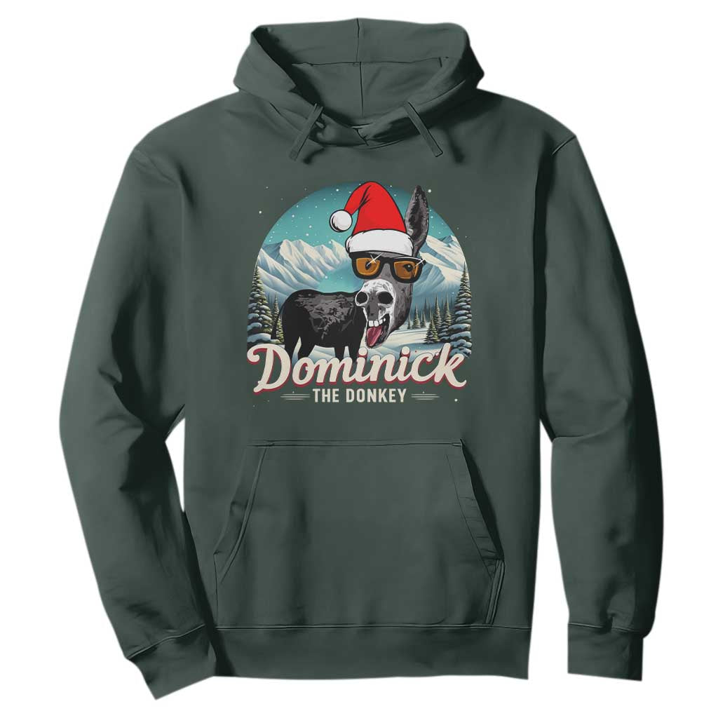 Christmas Italian Donkey Hoodie Funny Domick The Donkey Holiday Xmas TS11 Dark Forest Green Print Your Wear