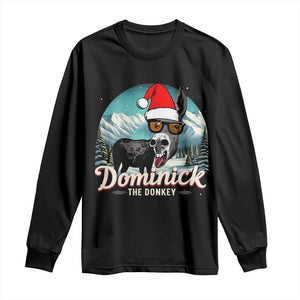 Christmas Italian Donkey Long Sleeve Shirt Funny Domick The Donkey Holiday Xmas TS11 Black Print Your Wear