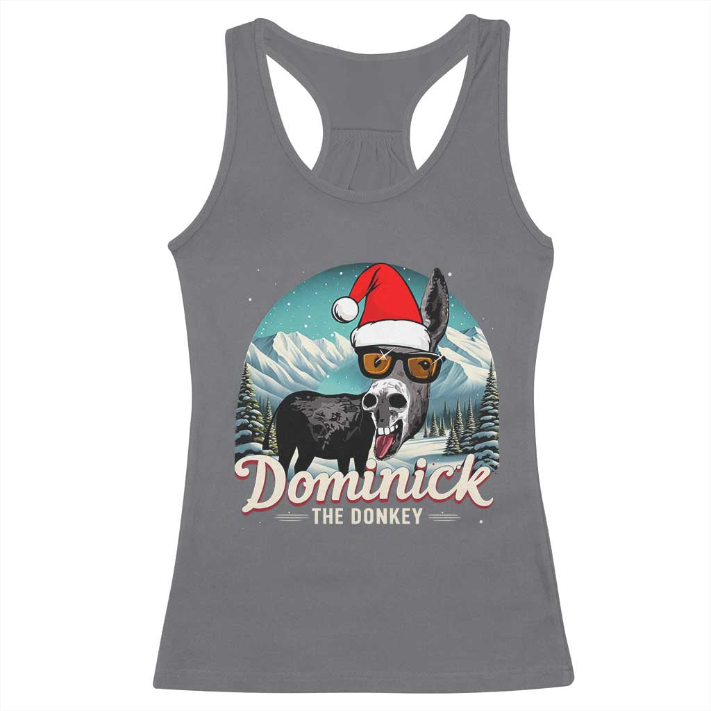 Christmas Italian Donkey Racerback Tank Top Funny Domick The Donkey Holiday Xmas TS11 Charcoal Print Your Wear