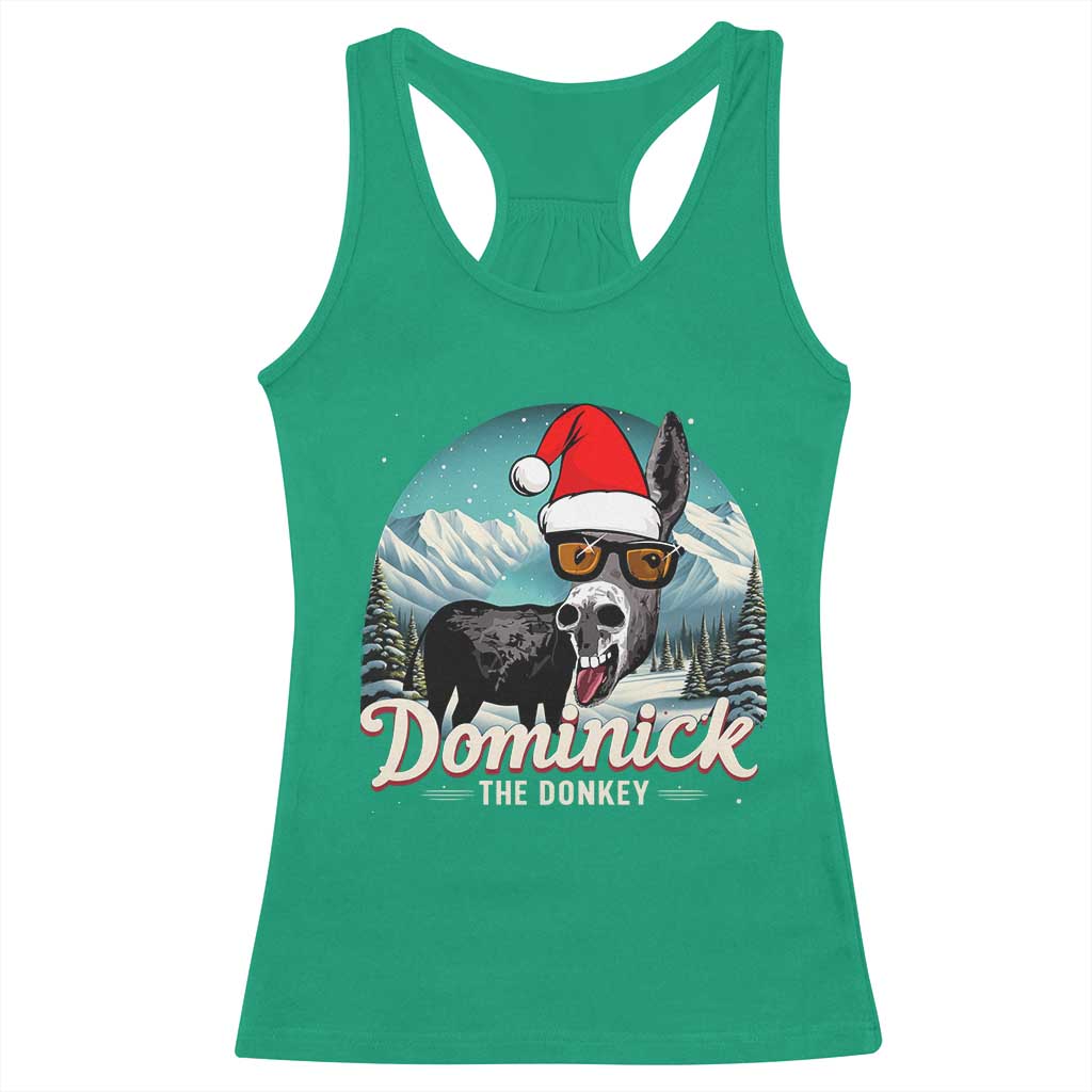 Christmas Italian Donkey Racerback Tank Top Funny Domick The Donkey Holiday Xmas TS11 Irish Green Print Your Wear