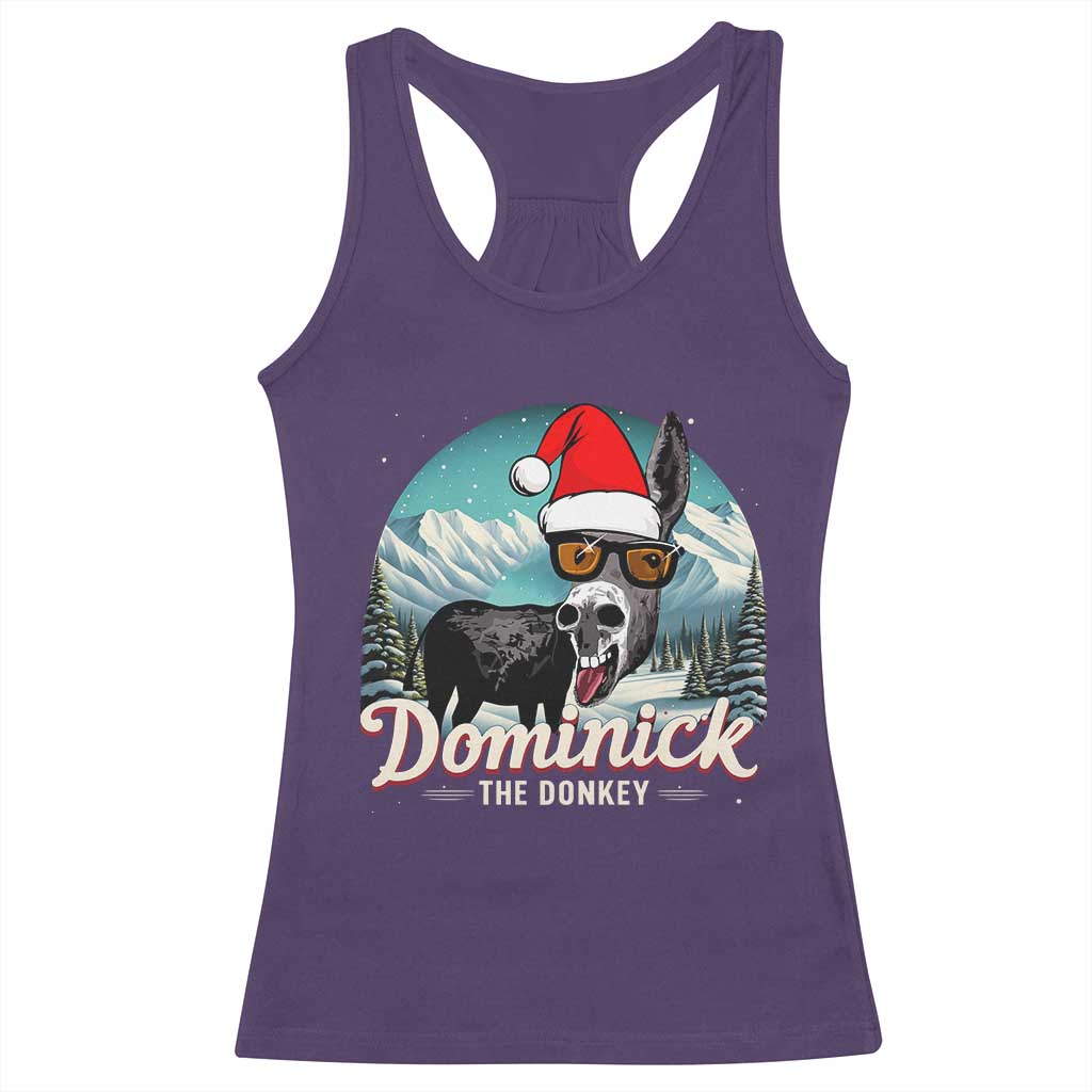 Christmas Italian Donkey Racerback Tank Top Funny Domick The Donkey Holiday Xmas TS11 Purple Print Your Wear