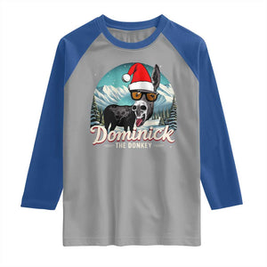 Christmas Italian Donkey Raglan Shirt Funny Domick The Donkey Holiday Xmas TS11 Sport Gray Royal Print Your Wear