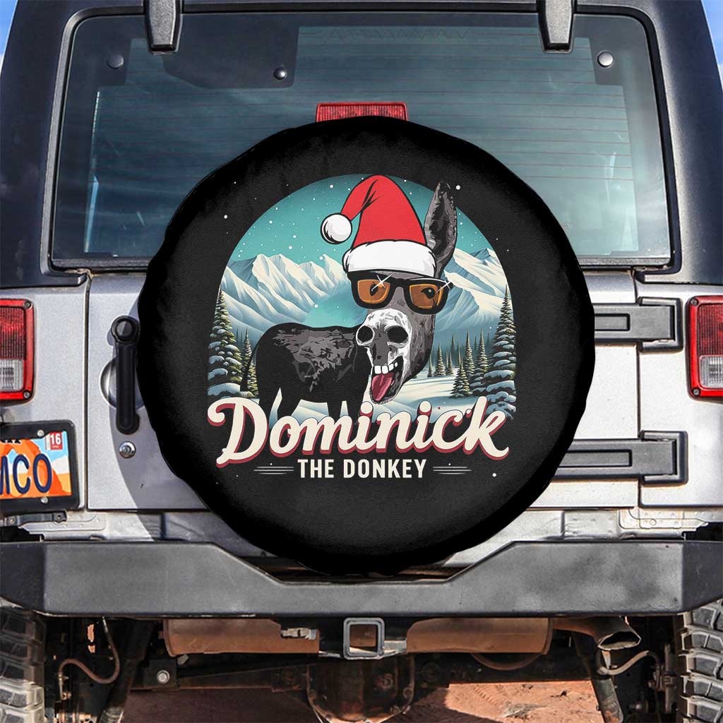 Christmas Italian Donkey Spare Tire Cover Funny Domick The Donkey Holiday Xmas TS11 No hole Black Print Your Wear
